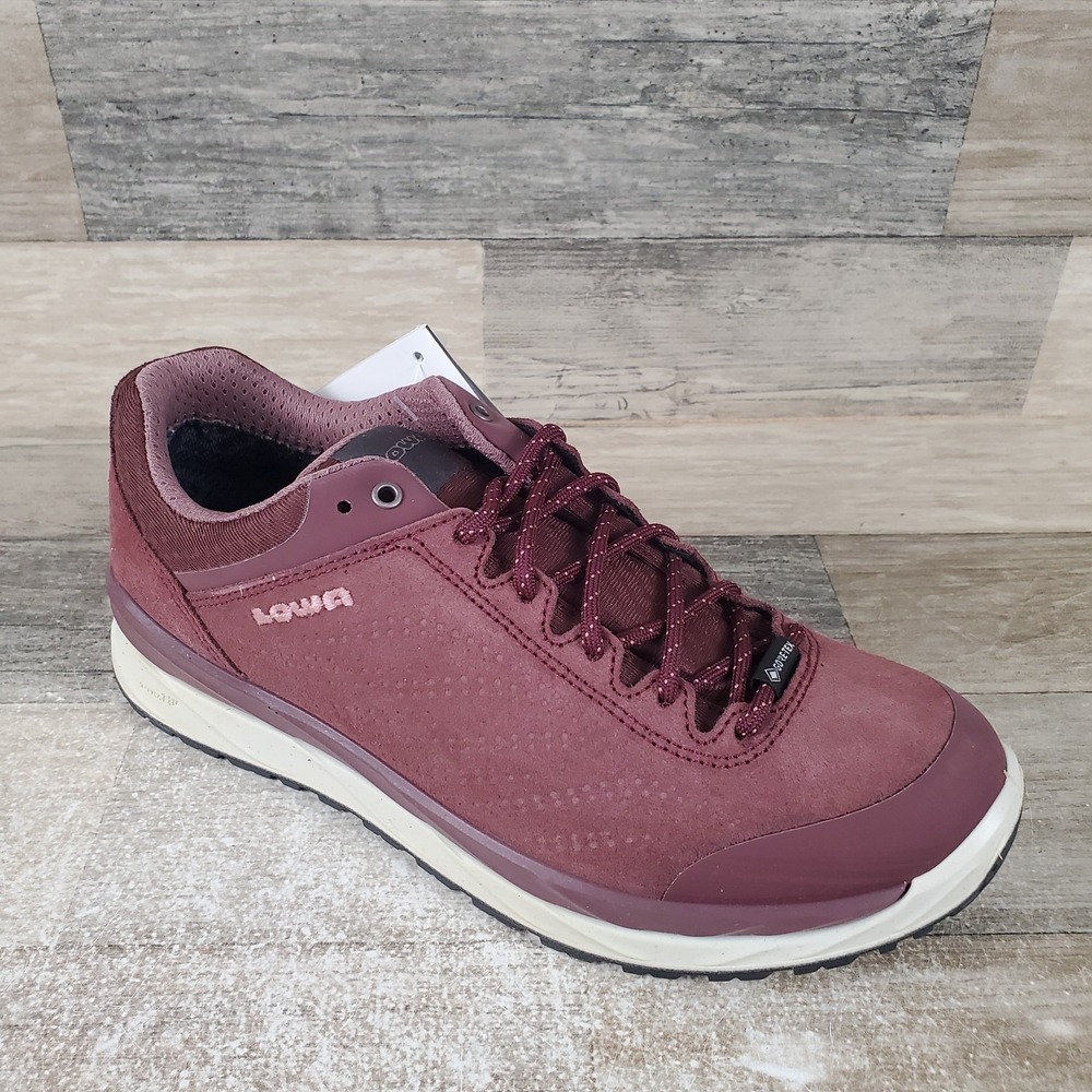 Lowa Malta GTX Lo Womens Hiking Shoes Sz 7 Winogrona Rose Lace Up Round Toe